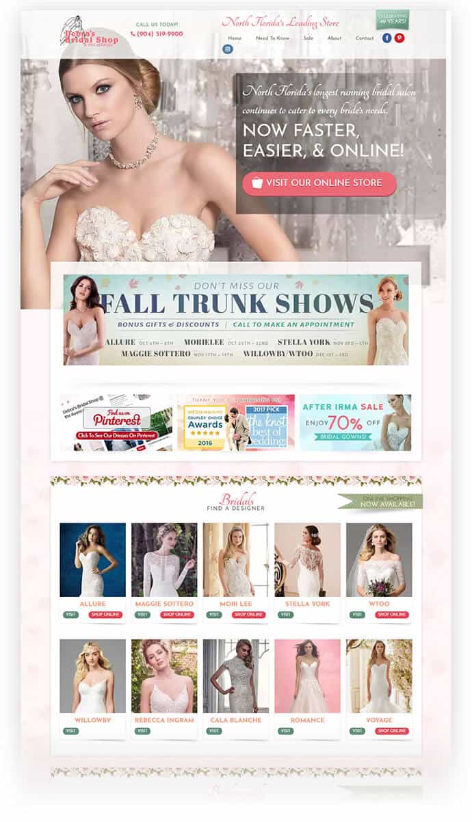 Bridal Shop Website Design