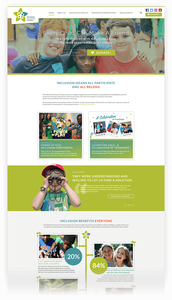 National Inclusion Project Website Design