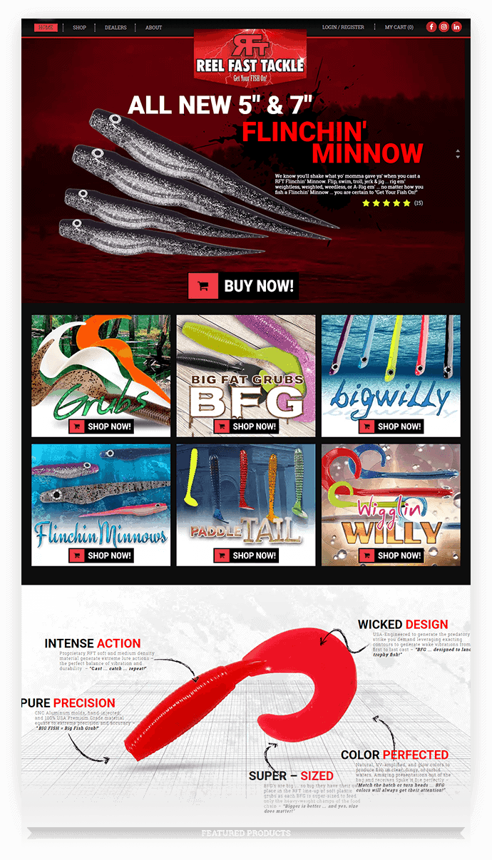 Reel Fast Tackle Website Design