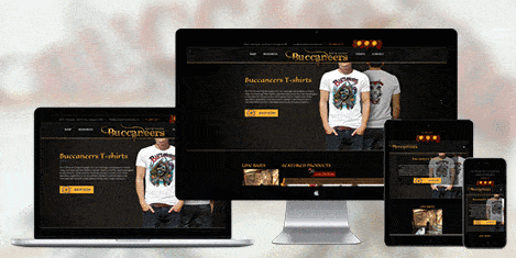 Buccaneers Responsive Mobile Website Design