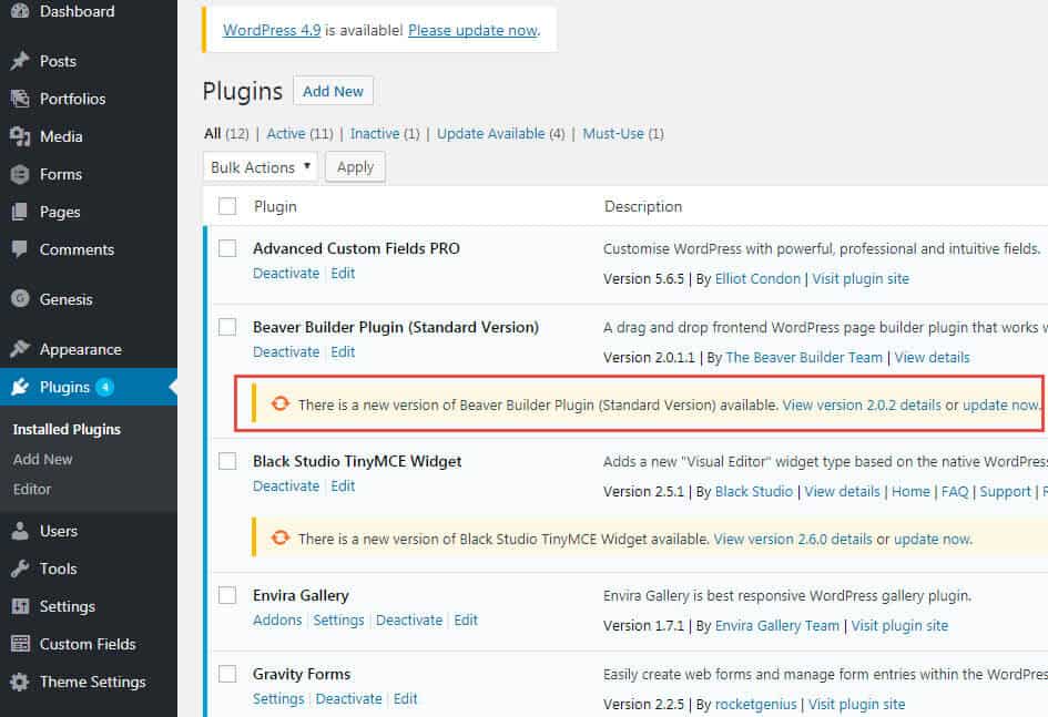 How to update a WordPress plugin