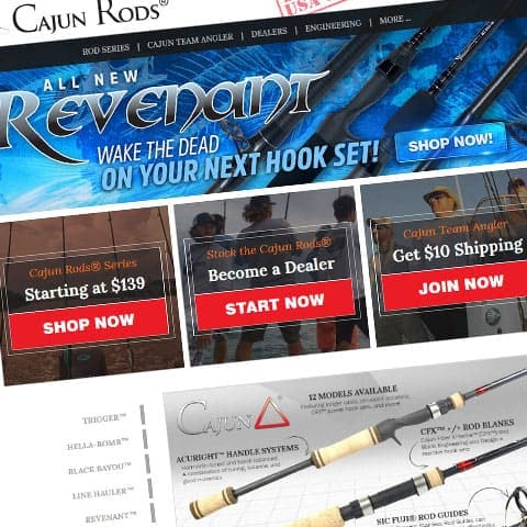 Cajun Custom Rods New Website by AnoLogix
