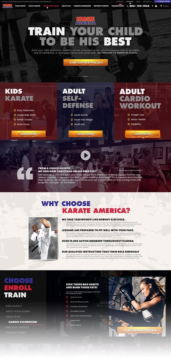 Karate America - AnoLogix Featured Website - 2