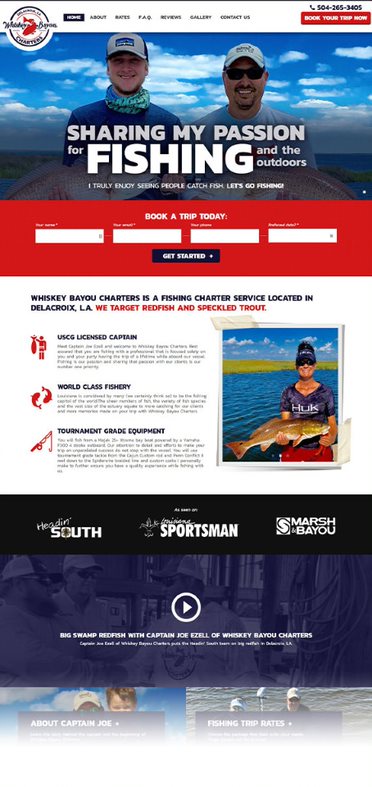 Whiskey Bayou Charters - AnoLogix Featured Website - 2