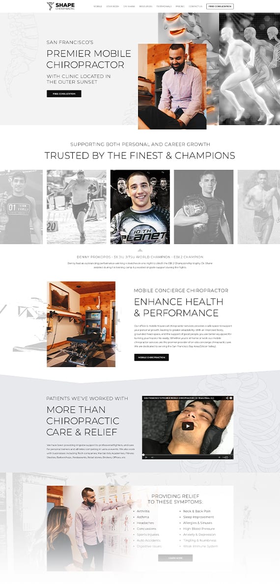 Shape Chiropractic - AnoLogix Featured Websites - 2