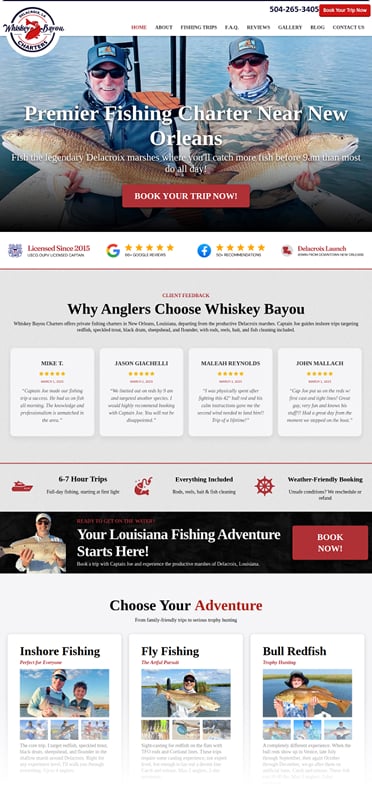 whiskey bayou charters anologix featured website 3
